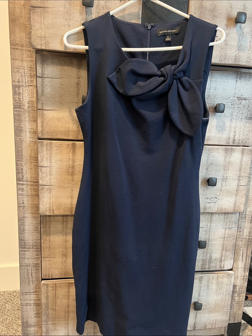 Banana Republic Navy Bow Midi Dress